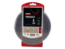 Fio de Roçadeira Torcido Oval Terramax Vermelho/Preto Ø4 Mm/26M Oregon 636776 Corta Facilmente Vegetação Densa e Robusta Em