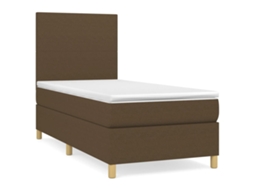 Box Spring Bed, Box Spring Beds Vidaxl Marrom Tecido (100 X 200 Cm)
