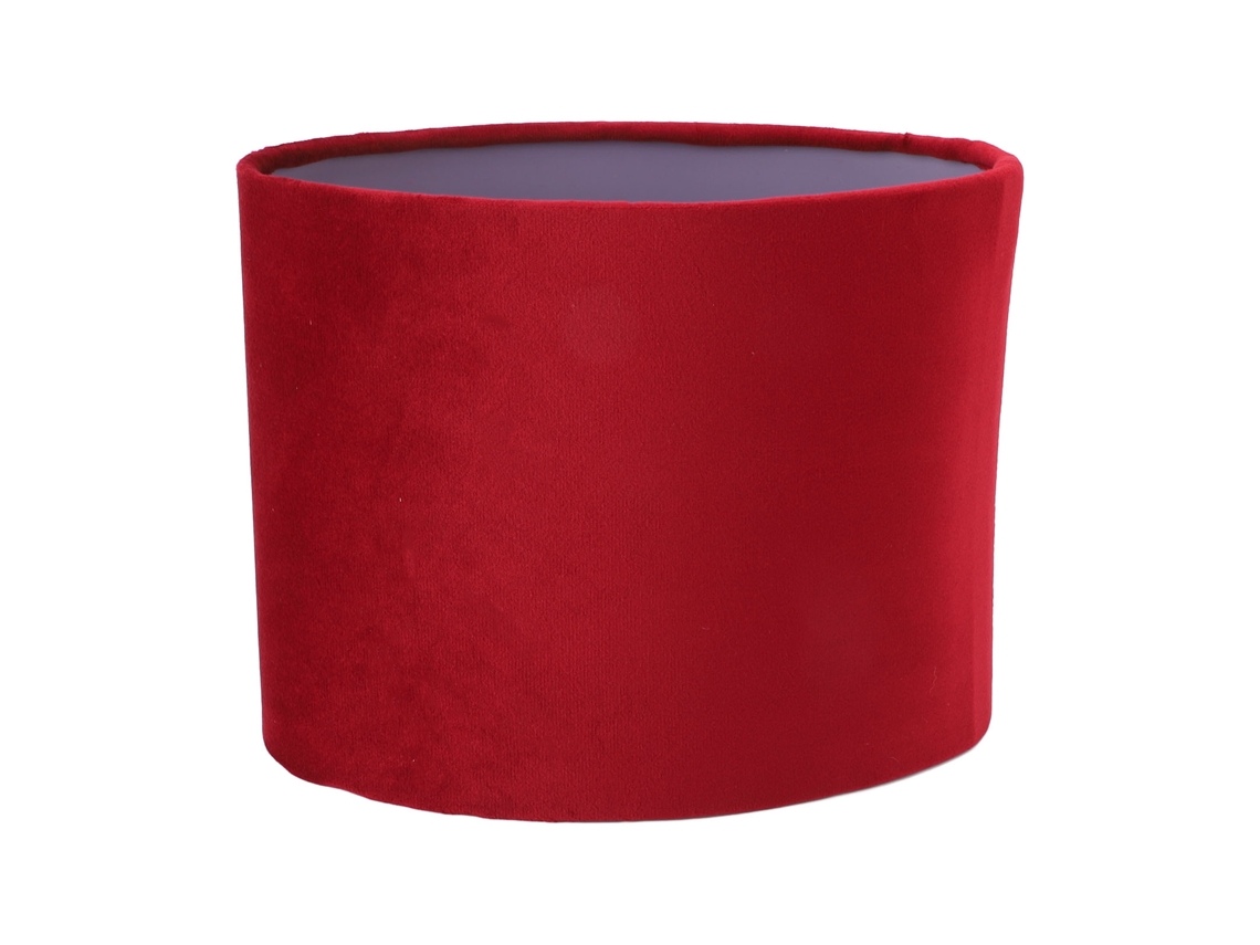 Abajur Oval de Têxtil Bordô para Lâmpada de Mesa e Chão E27 E14