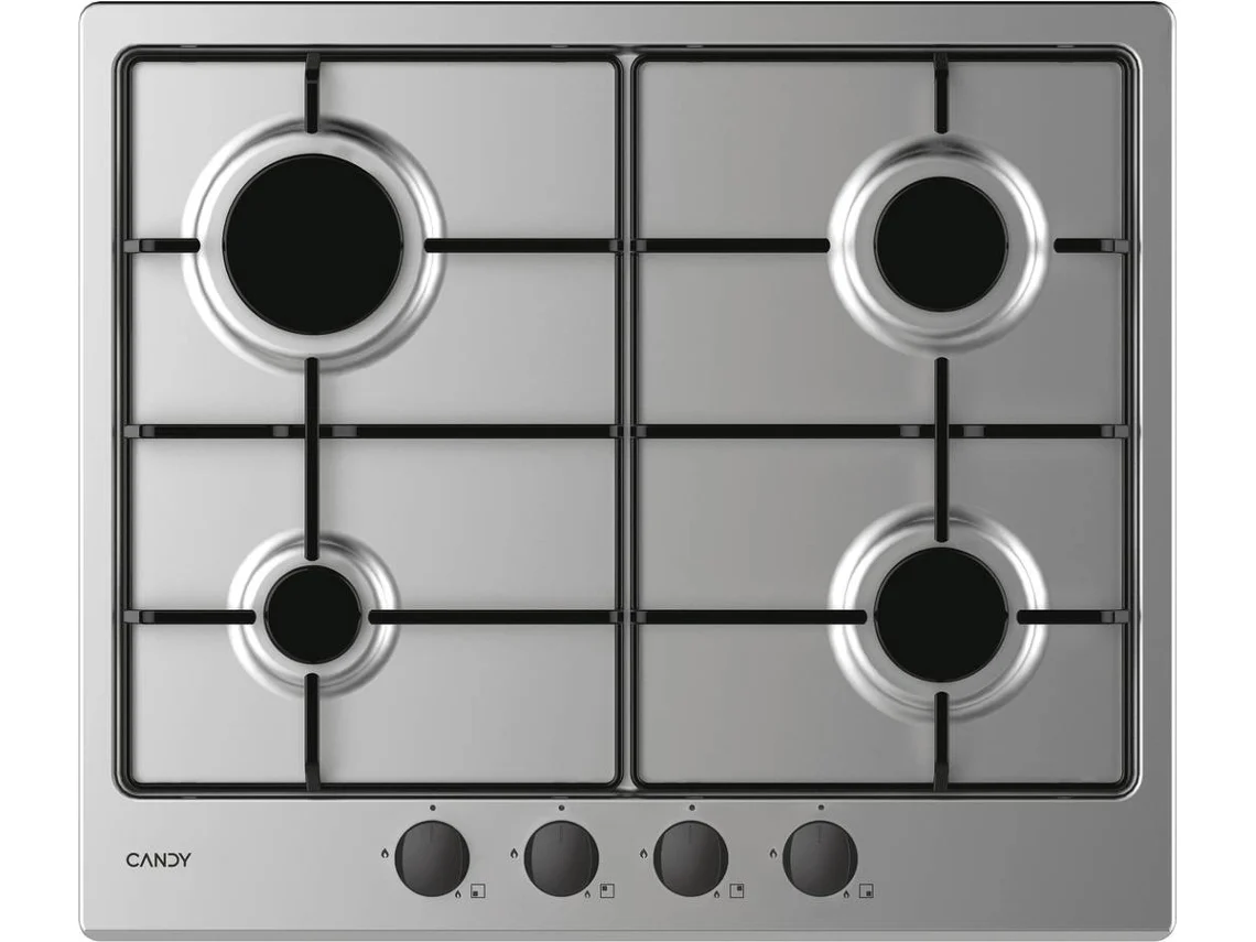 Placa de Gás CANDY Idea Cm6Pbrx/4U2 (4 Zonas - 59.5 cm - Inox)