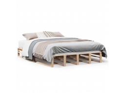 Bed Frame, Bed Frames Vidaxl Marrom Madeira De Pinho (120 X 190 Cm)