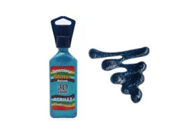 Dimens. Relevo 3D Glitter 35Ml Azul Turq.12212211 Acrilex
