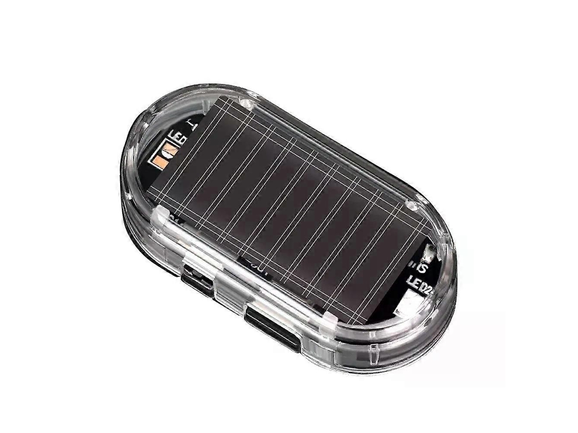 Mini Luz De Advertência Led Solar Para Carro, Alarme Noturno Simulado De Segurança, Lâmpada De Advertência Antifurto Sem Fio Com Alarme Piscante