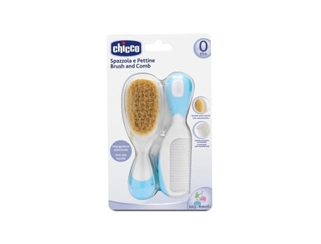 Escovas de cabelo para bebé CHICCO Brush and Comb - Light Blue