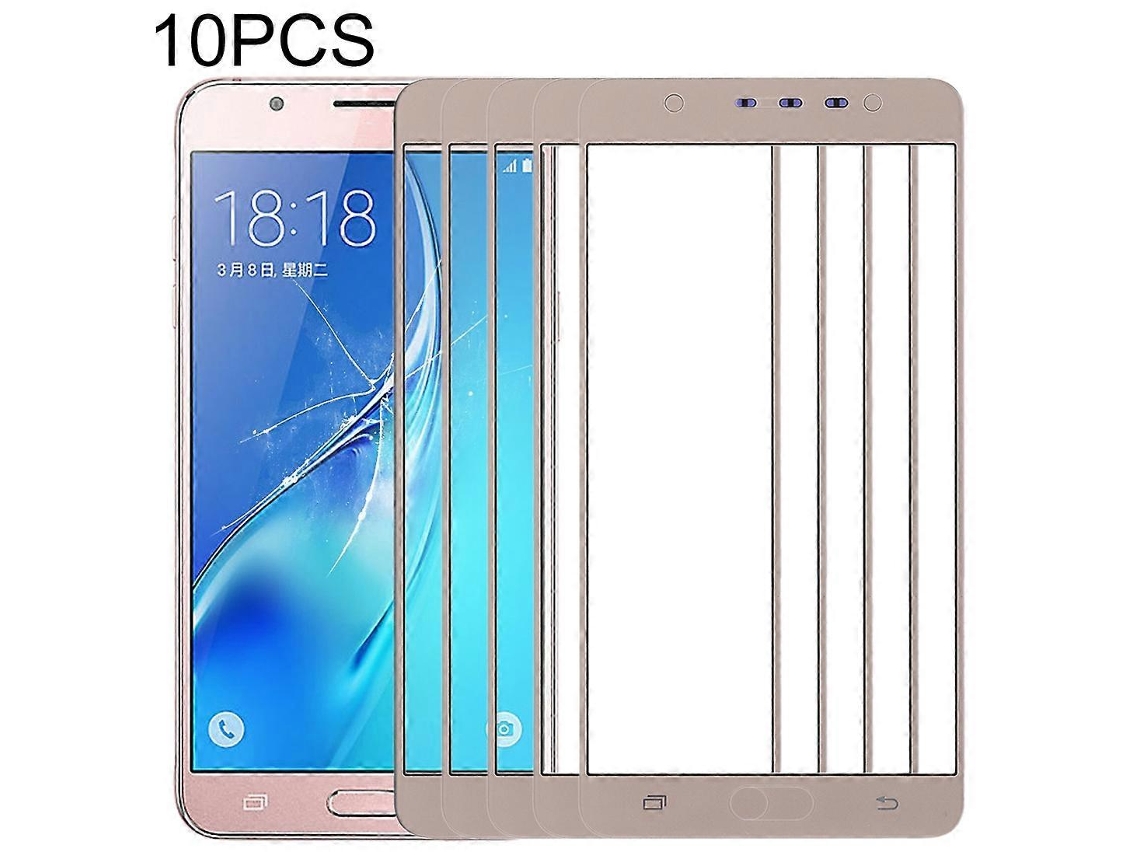 Para Samsung Galaxy J7 Max, 10 Peças De Lente De Vidro Externa Da Tela Frontal.