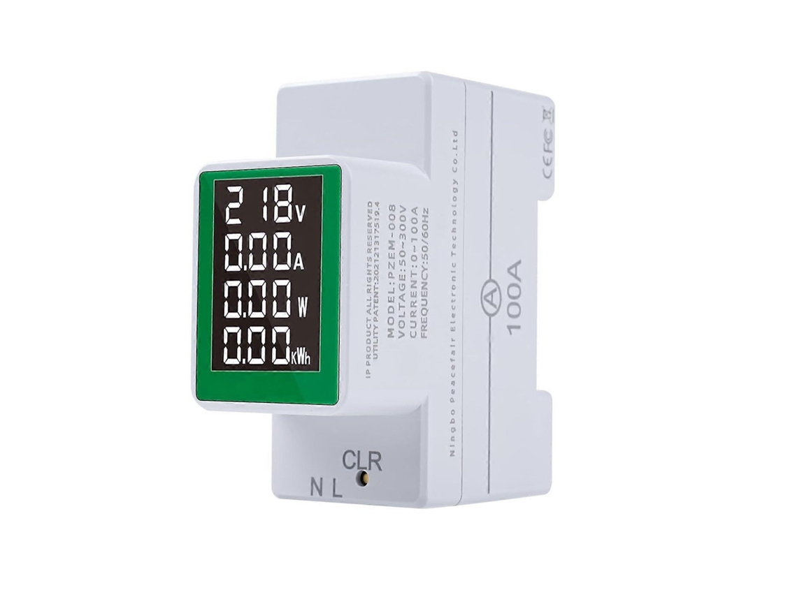 Medidor Elétrico, Pzem 008 Amperímetro Ac50 300v/100a Testador De Voltagem Com Display Digital Wattímetro Com Luz De Fundo Brilvibera