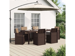 Vidaxl Conjunto De Jantar Para Jardim 7 Unid. Pp