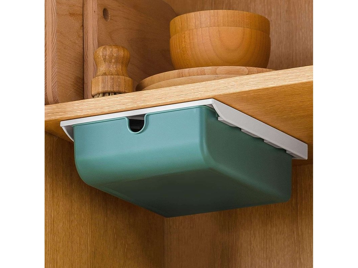 Cajón Oculto Adhesivo Debajo Do Escritório, Caixa De Armazenamento Para Escritório E Lar, Material Abs Durável