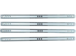 Conjunto De 4 Corrediças Laterais Para Gavetas Com Rolamento, 31cm 12, 2 Polegadas, 17mm De Largura, Prateadas