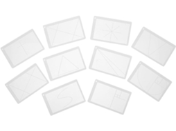 Régua Dourada para Artistas, Visualizador Ajustável para Composição, Modelos de Design Geométrico, Acrílico Branco, Leve