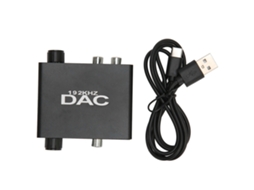 Conversor de áudio digital para analógico, coaxial para RCA, DAC de 3,5 mm, receptor de som sem fio CHABERLU