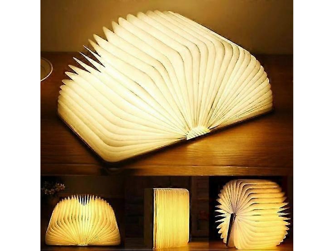 Luminária Dobrável De Madeira Para Livros, Luz Quente, 10x8x2,5cm_spmyv Olysi Shop