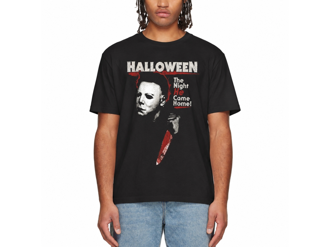 Rockinstone Halloween He Black Adult T-shirt Size:s
