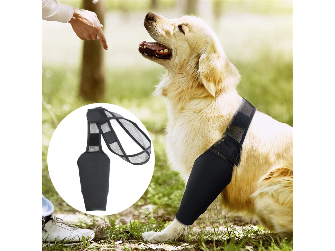 Lurelia Joelheira Proteção Respiratória Para Patas De Cães Proteção Ajustável Para As Patas Dianteiras E Traseiras Do Cão