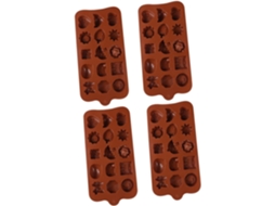 De 4 Formas Multiuso Para Chocolate, Design Original, Cores Sortidas, Para Assar E Fazer Sobremesas Gokoco