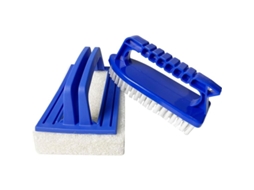 2 Escovas de Limpeza AQUAFORGE plástico para piscina paredes fundo degraus e azulejos