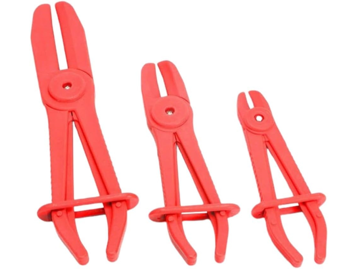 Braçadeiras De Plástico Para Tubos De Carro, Pacote Com 3 Unidades | Vermelho