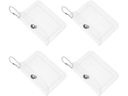 Capas Protetoras Transparentes Uonlytech Com 5 Furos, Bolsos Removíveis Para Folhetos Soltos, Mini Bolsas Impermeáveis