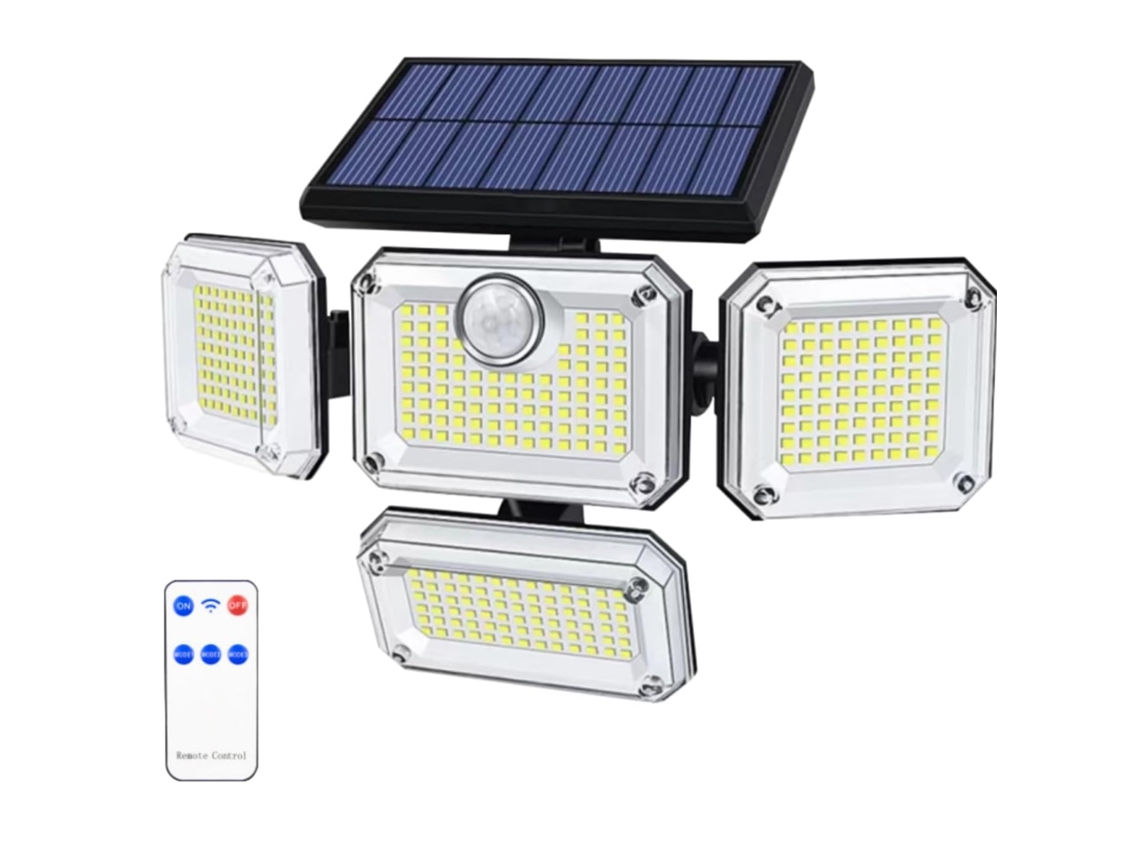 Luminárias solares de jardim à venda, 3 modos de iluminação, à prova d'água, iluminação externa, ângulo de 270°, com controle remoto Brilvibera