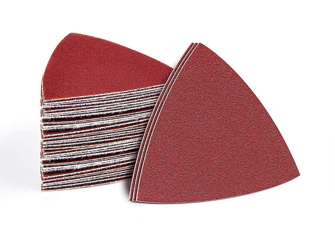 Papel de Lija Triangular Multiuso, Grãos 60, 120, 240, 80x80x80 mm, para Lijadoras Orbitales S/MARCA