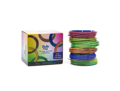 Filamento para impressora 3D 3doodler Flow Trifills Flow Tri Color 6 bobinas PLA 1,75 mm