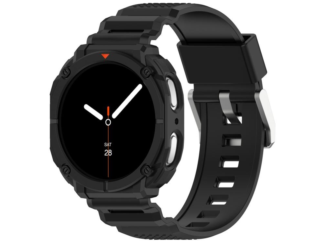 Estojo Para Samsung Galaxy Watch 8 (40mm) - Cor Sólida Com Bracelete De Tpu Integrada - Preta