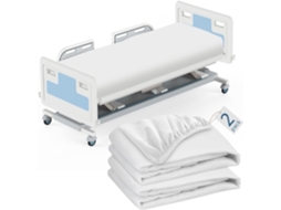 Pacote Com 2 Lençóis Hospitalares 36 X 84 X 9, Lençóis Com Elástico Para Cama Hospitalar Para Casa