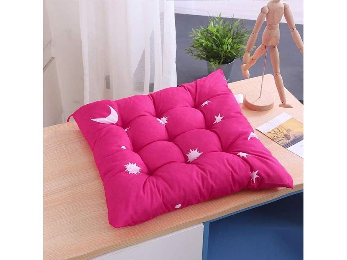 Cojín De Silla Transpirable Cuadrado, Almohadilla De Asiento Relleno Espesorado Para Hogar Interior Exterior 40x40cm