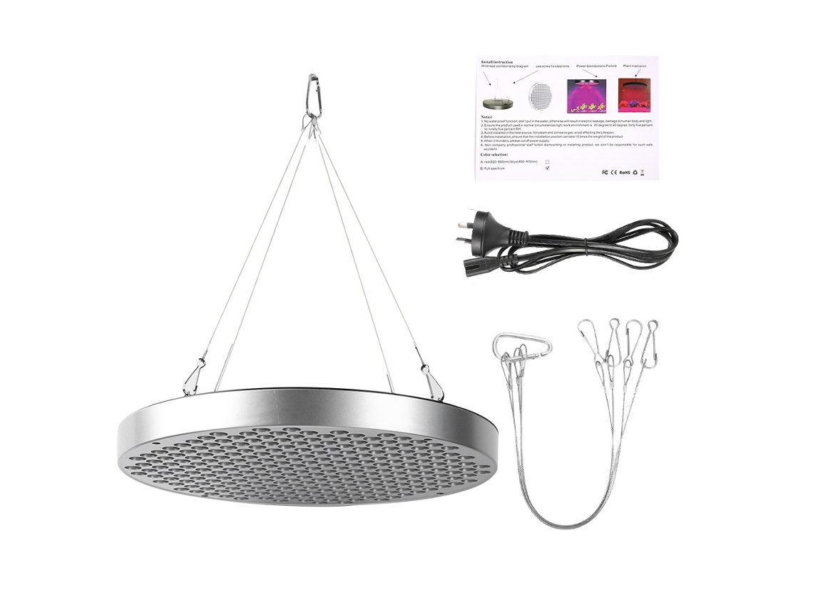 Lâmpada de Crescimento LED 50W Espectro Completo para Plantas Internas Redonda
