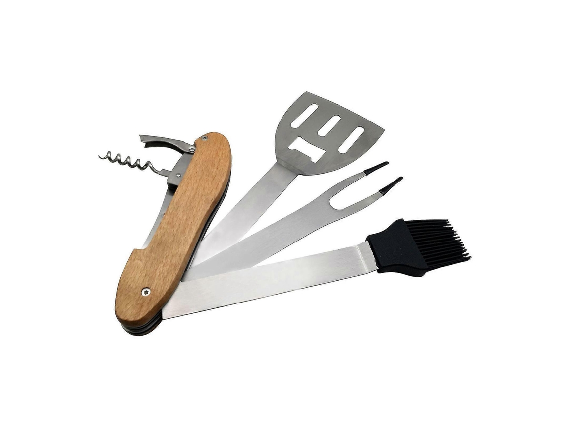 Lurelia Kit De Churrasco 18 X 1 5 0 9 Polegadas Aço Inoxidável Estojo Portátil Campismo