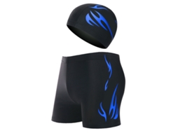 Traje de Banho Masculino Leve Secagem Rápida Azul 2xl