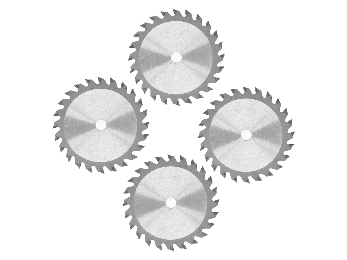 Lâmina Sierra Circular De Carbeto 4 Peças 85mm 24d 3000rpm Corte Madeira Plástico 10mm