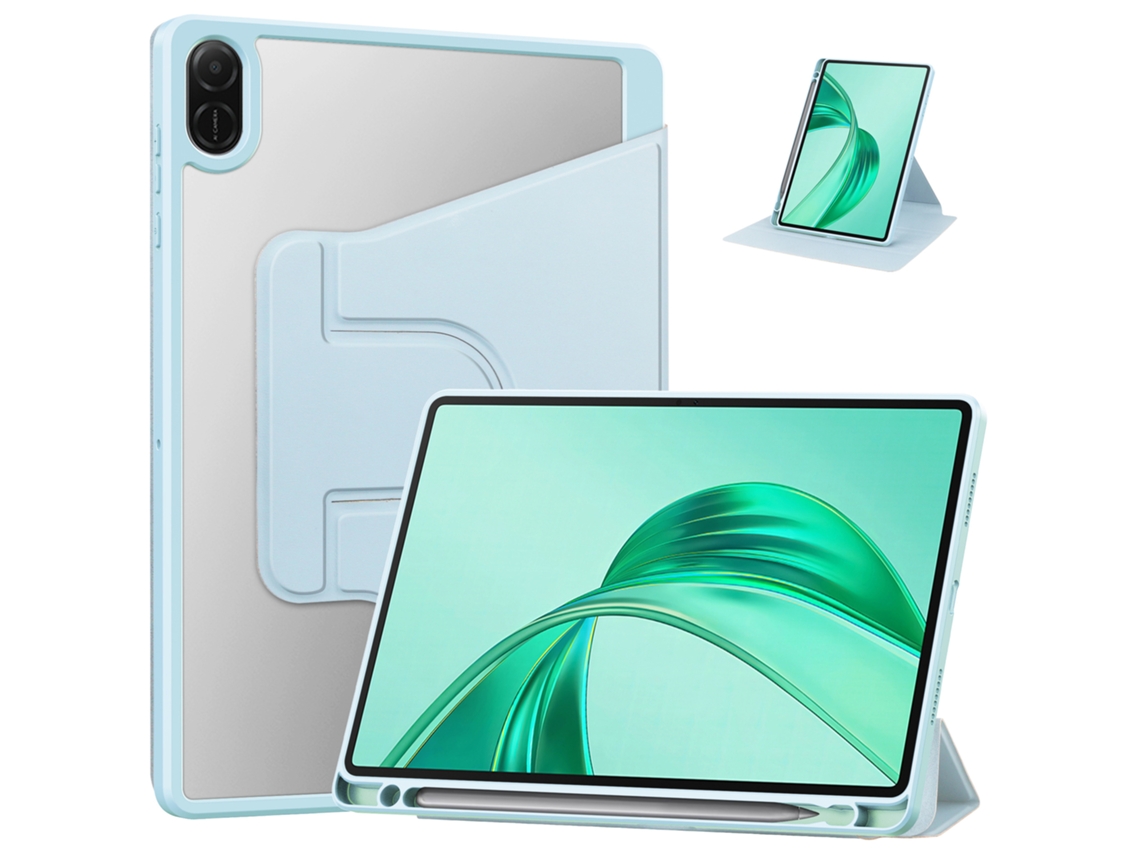 Capa protetora YUYSAN adequada para HONOR Pad X8a 11 polegadas 360 rotação capa protetora acrílica azul claro