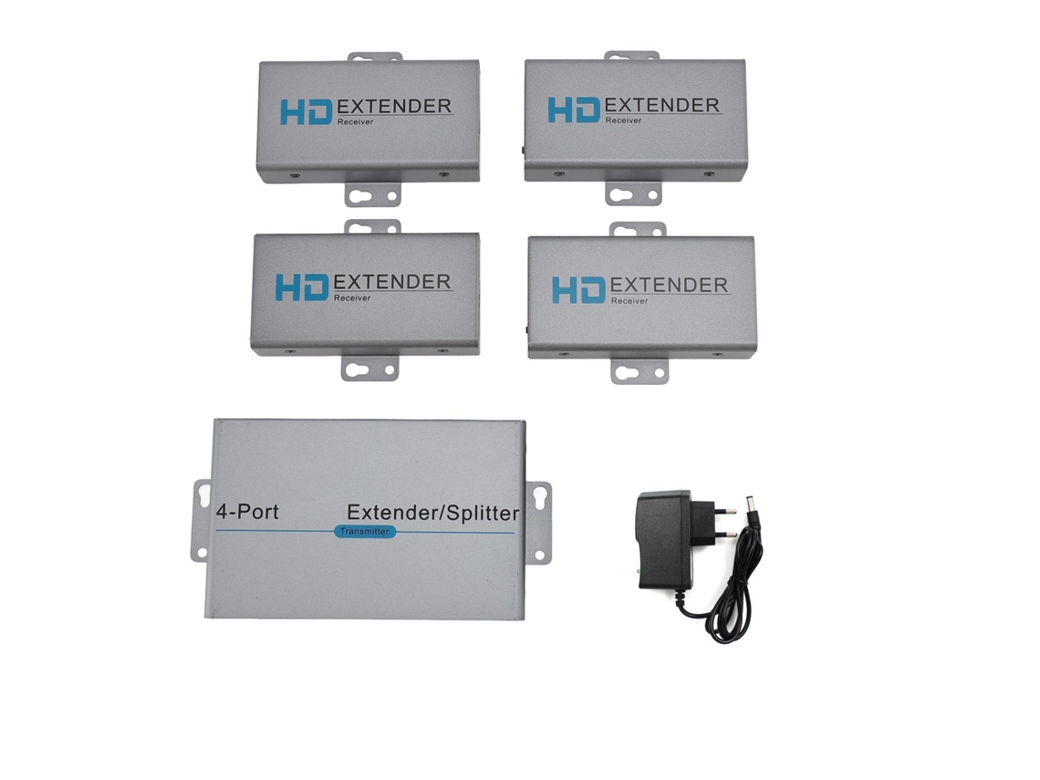 Hdmi Extender Splitter 1x4 1080p60hz via Cat5e EOOCOO