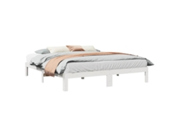 Vidaxl Cama Sem Colchão 180x200 Cm Madeira De Pinho Maciça Branco