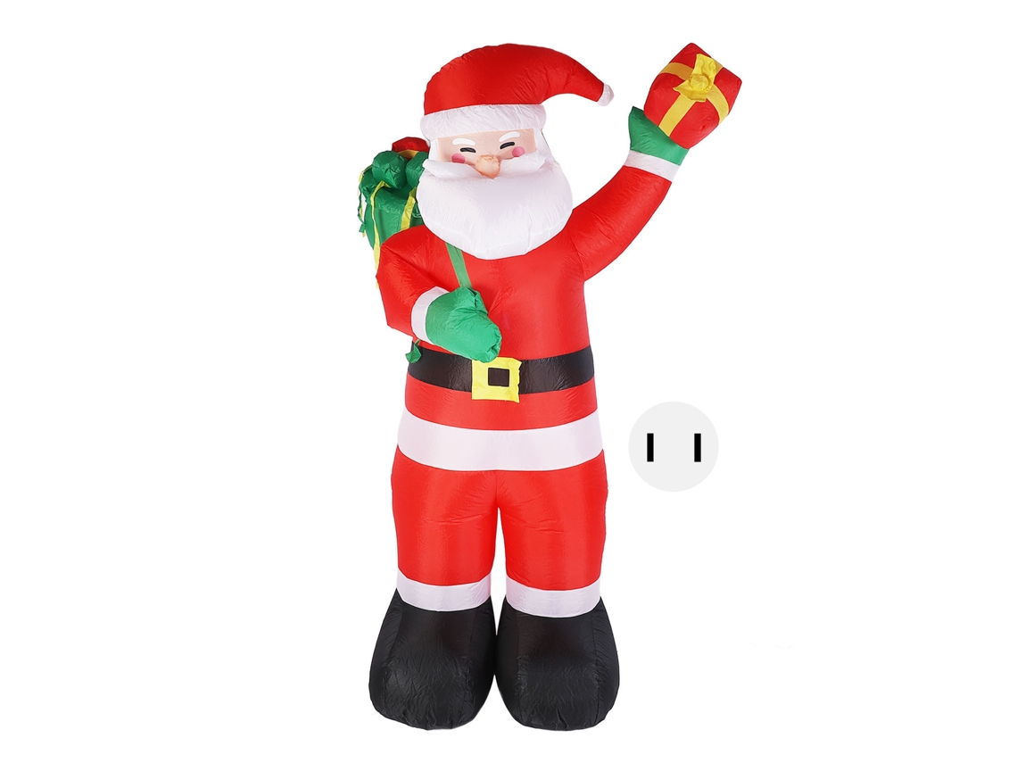 Laxiscreed Papai Noel Inflável Com Luz Led Atraente E Resistente Às Intempéries Para Exterior
