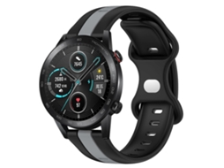 Pulseira De Silicone Bicolor Com Fecho Borboleta Para For Honor Magic Watch 2 (46 Mm X 20 Mm).