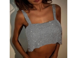 2026 cadena Corporal de Piedras Brillantes Top Crop Seco para Fiestas Rave Festivales Y Ocasiones Especiales