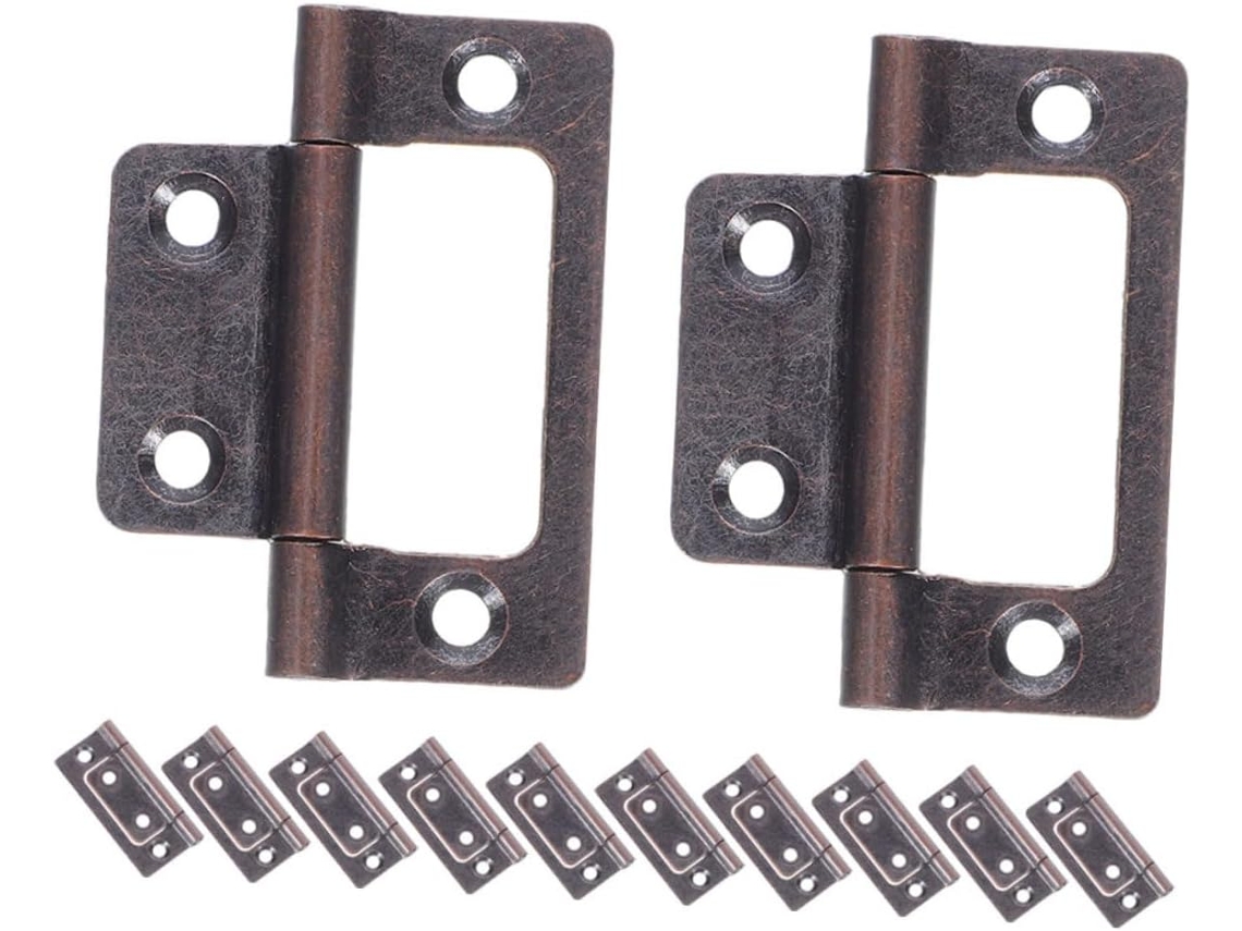 Conjunto De 12 Dobradiças Embutidas Aço Inoxidável, Resistentes E