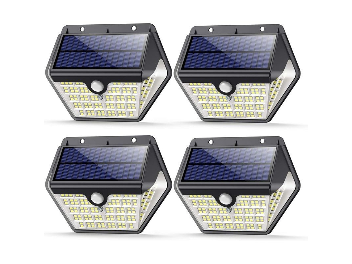 Nova Line lâmpada Solar Externa 150 Led 4 Pacotes 2000mah 1200lm Luz de Parede Sem Fio