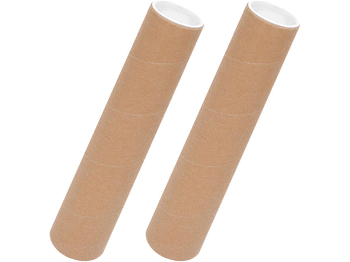 Tubos De Papelão Kraft Para Armazenamento E Transporte Seguro De Pôsteres, Conjunto Com 2 Unidades.