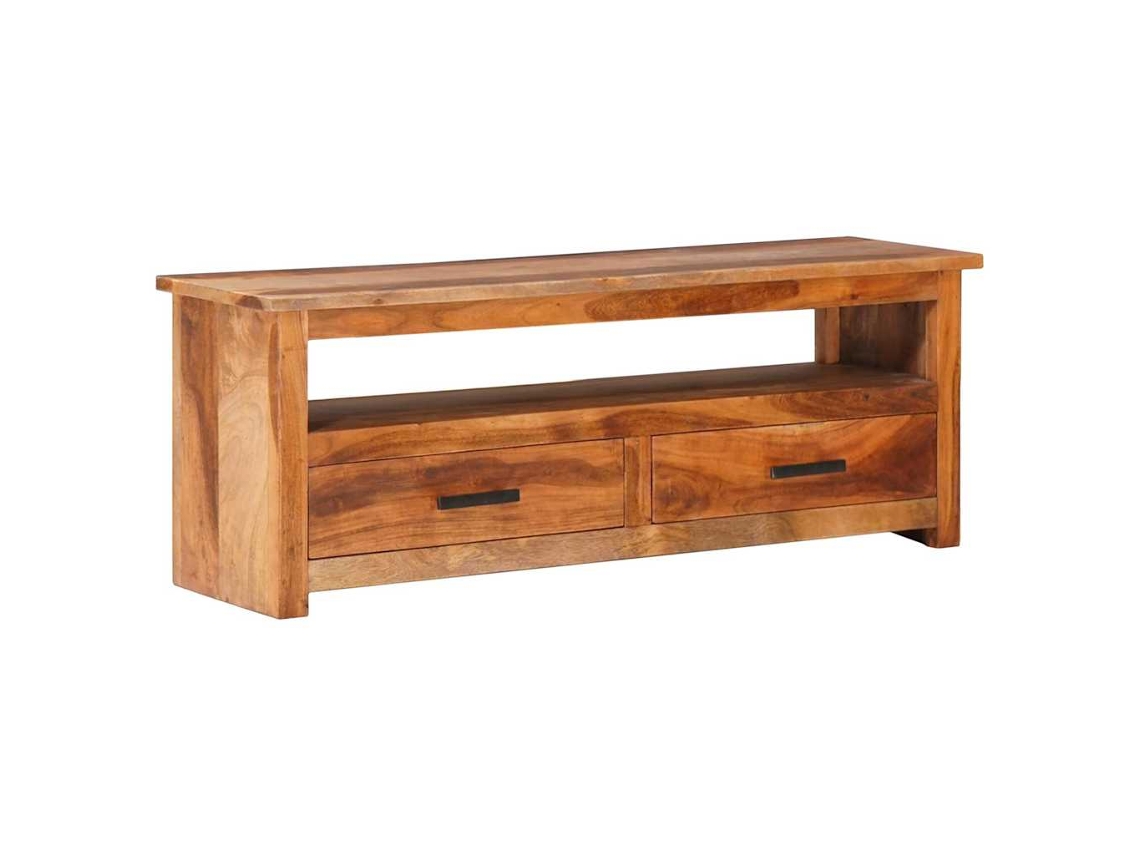 Vidaxl Móvel De Tv 118x30x40 Cm Madeira Maciça