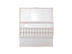 Bandeja De Pintura De Poços De Paleta De Aquarela 24 Para Armazenamento De Tintas E Cores De Mistura