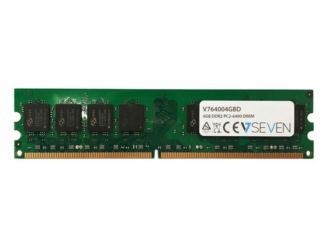 Memória RAM DDR2 V7 V764004GBD (1 x 4 GB - 800 MHz - Verde)
