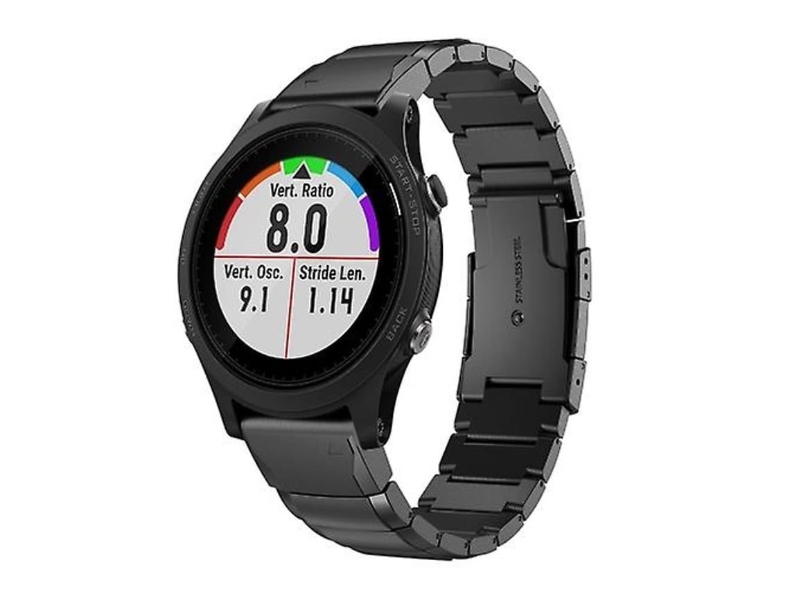 Garmin Forerunner 935 Pulseira De Aço Inoxidável 22 Mm Em Casco Tartaruga Preta.