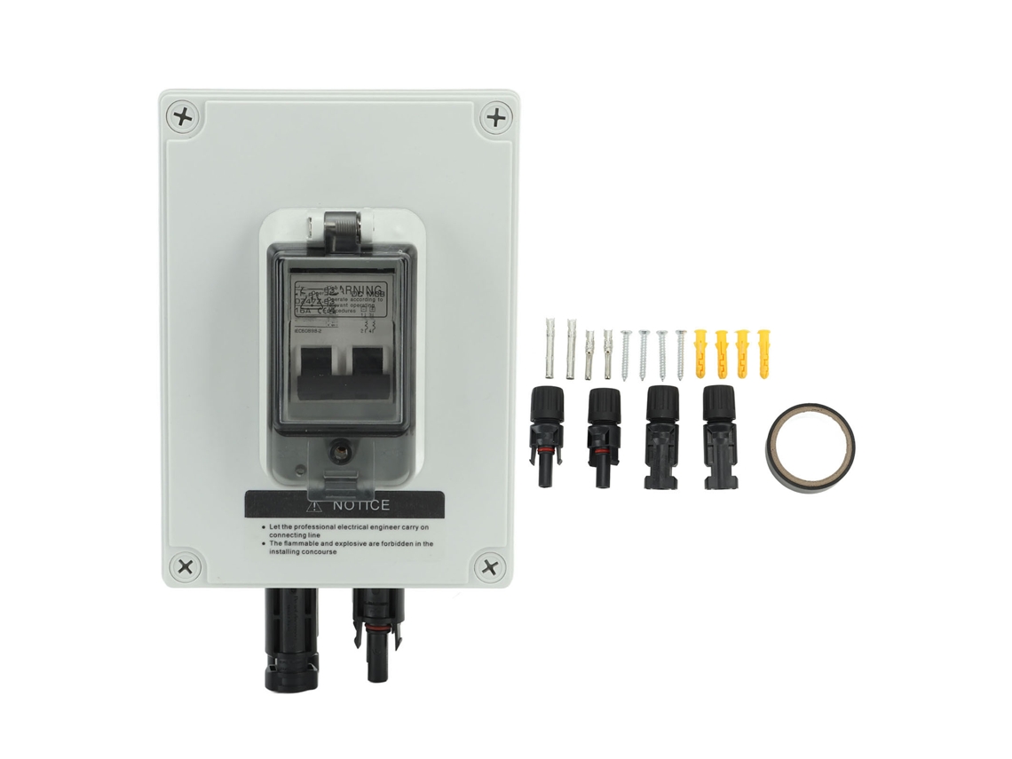 Interruptor de Circuito Miniatura 40a Cc Impermeável 2p Caixa de Interrupção para Cable Solar | S/MARCA