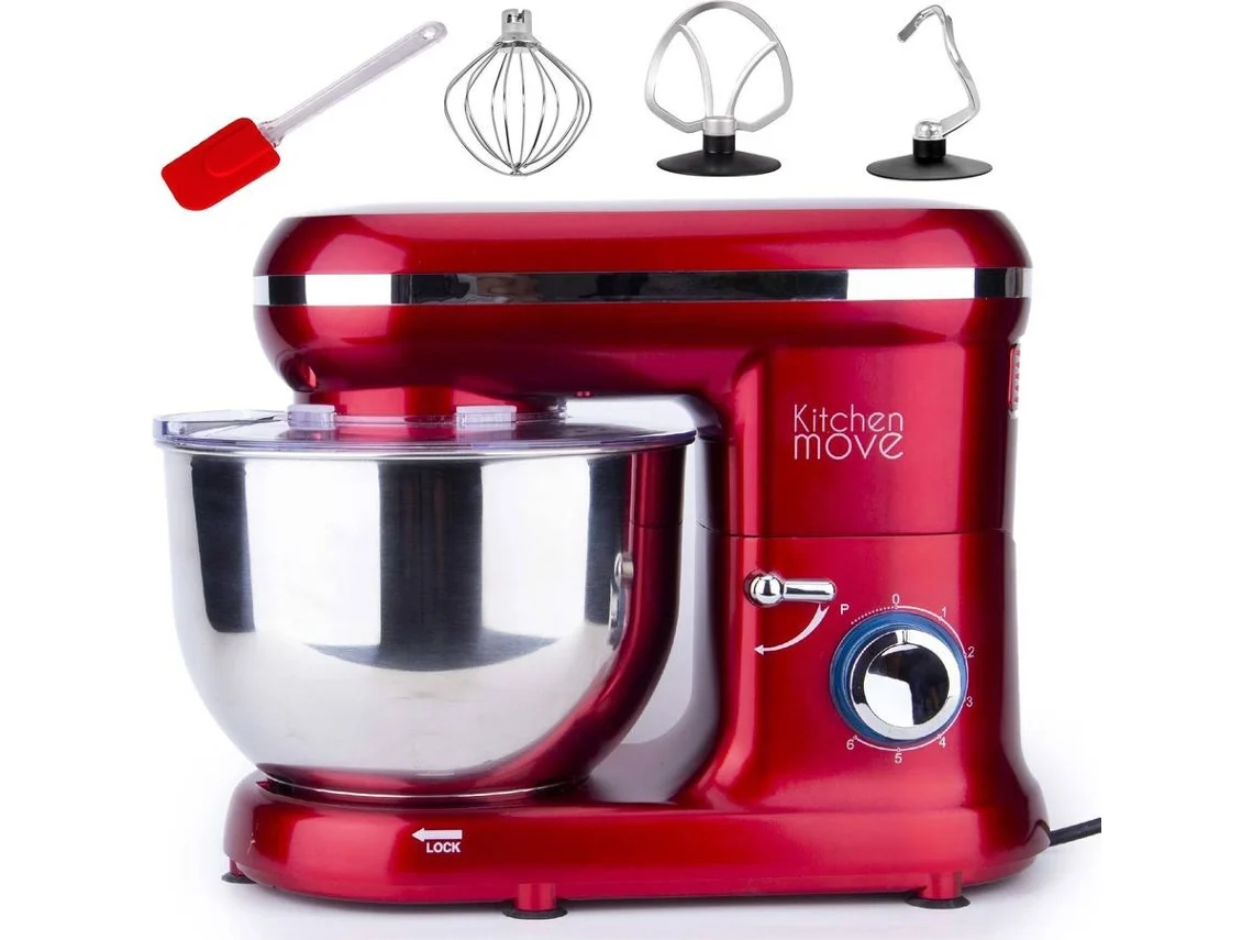Batedeira com Taça KITCHEN MOVE Dallas (taça 5.5 L - 1500 W - Vermelho)