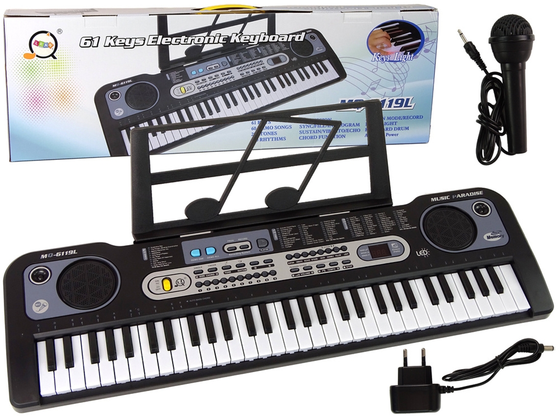 Teclado Com Microfone Instrumento Musical Preto B.active