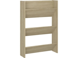 Wall Shoe Cabinet, Wall Shoe Cabinets Vidaxl Marrom Madeira Processada (60 X 18 X 90 Cm)