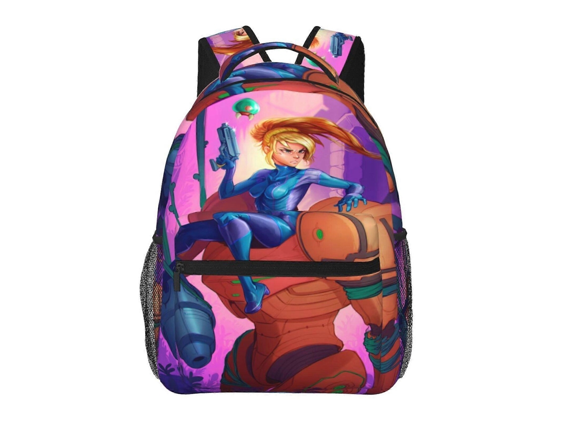 Mochila Metroid E104 Para Escola E Trabalho, Leve E À Prova Dágua, Mochila Estilosa Para Estudantes E Adultos. Olysi Shop